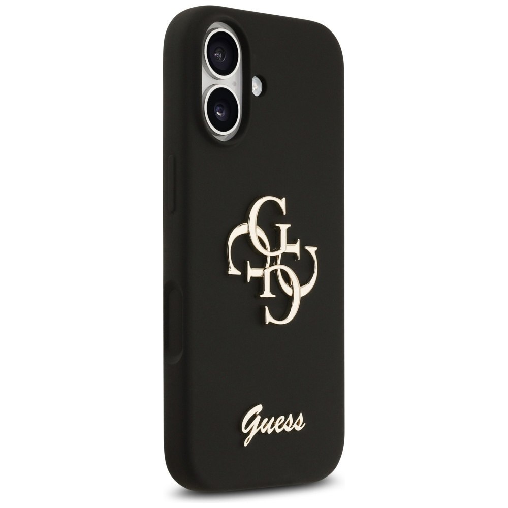 Etui Guess Silicone Big 4G Script do iPhone 17 czarny